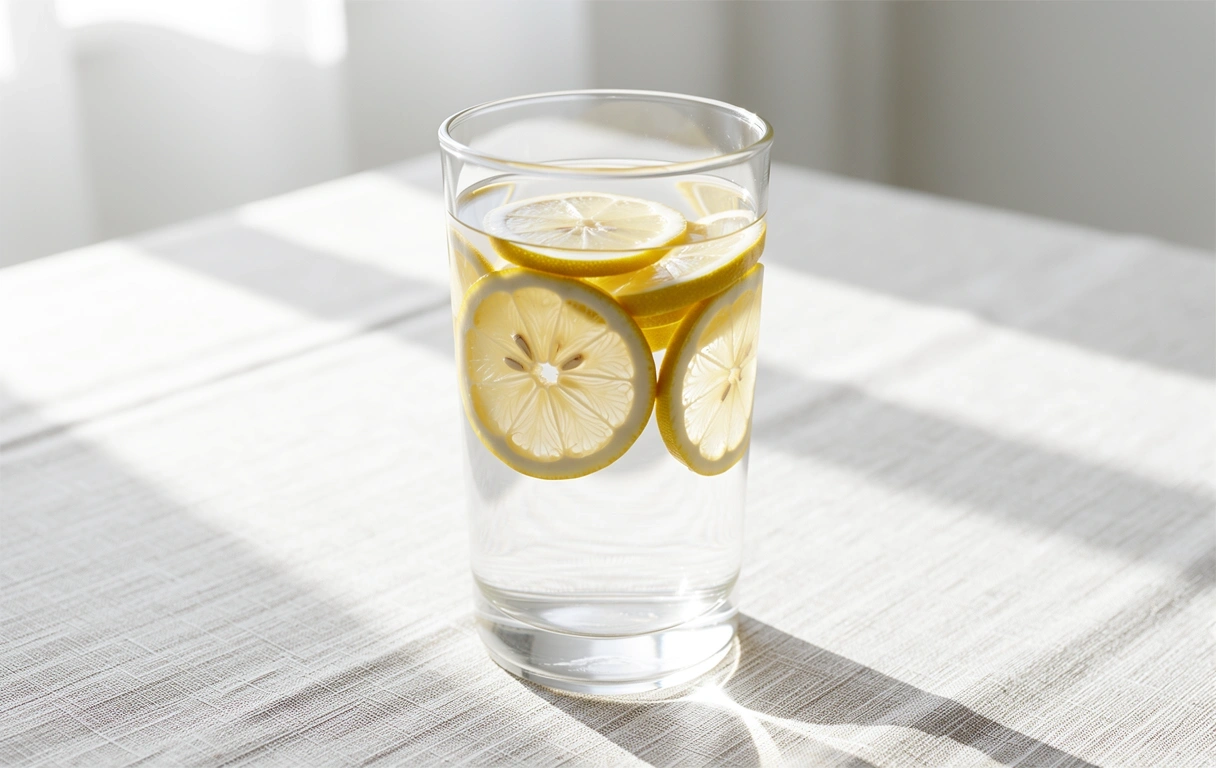 Szklanka wody z cytryną